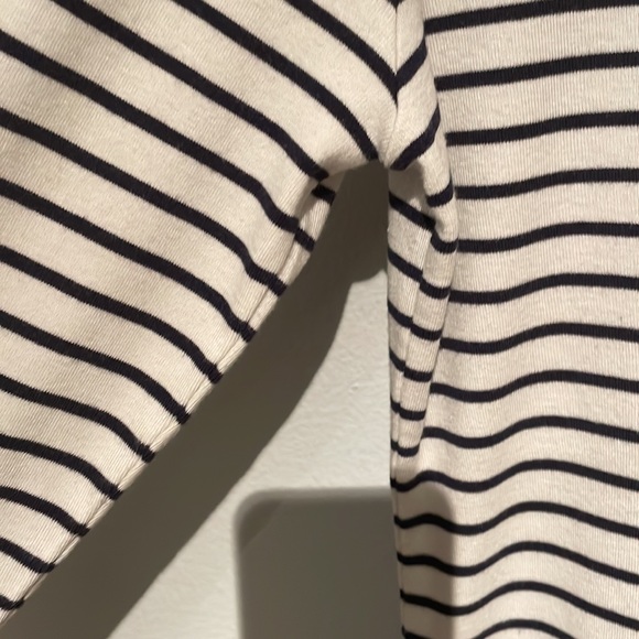 Lilly Pulitzer Top White & Navy Striped 3/4 Sleeves Size L - Picture 10 of 12